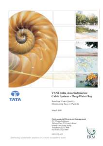 Submarine communications cable / Deep Water Bay / Environmental monitoring / Po Toi / Water quality / Environment / Earth / Southern District /  Hong Kong
