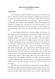 Post-Keynesian economists / Marginal concepts / Piero Sraffa / Supply and demand / Cost-of-production theory of value / Perfect competition / Marginal utility / Price / Capitalism / Economics / Value theory / Consumer theory