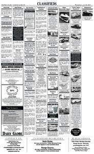 CLASSIFIEDS  The daily Globe • yourdailyGlobe.com Personals  Help Wanted