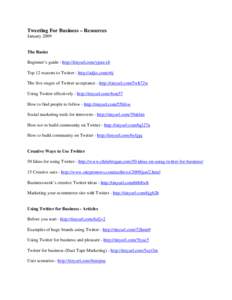 Microsoft Word - Tweeting For Business.doc