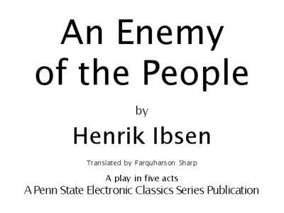 An Enemy of the People by