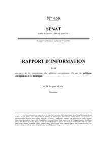 N° 458 SÉNAT SESSION ORDINAIRE DEEnregistré à la Présidence du Sénat le 27 avril 2011