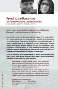 Wendy Coleman  Retooling the Humanities The Culture of Research in Canadian Universities DANIEL COLEMAN