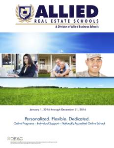 ALLIED  REAL ESTATE SCHOOLS A Division of Allied Business Schools