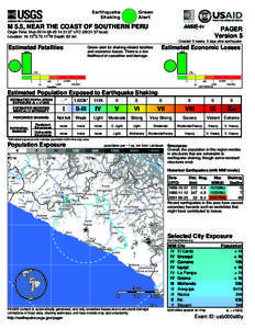 1K / Mollendo / Arequipa Region / Camana / Mercalli intensity scale