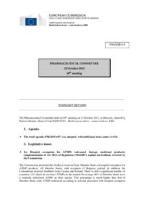 EUROPEAN COMMISSION HEALTH AND CONSUMERS DIRECTORATE-GENERAL Health systems and products Medicinal products – authorisations, EMA  PHARM 614