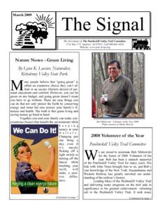The Signal - March 2009, Page 1  March 2009 The Signal The Newsletter of The Paulinskill Valley Trail Committee: