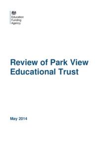 Review of Park View Educational Trust May 2014  Contents