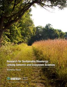 Environmental economics / Systems ecology / Bioenergy / Sustainable biofuel / Ecology / Ecosystem services / Agriculture / Joint Genome Institute / Environment / Sustainability / Biofuels