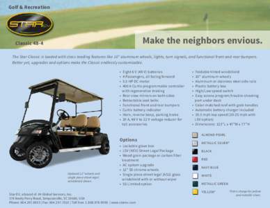 Golf & Recreation  Make the neighbors envious. Classic 48-4