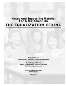 Notes And Supporting Material For A Statement On THE EQUALIZATION CEILING  Presented to the