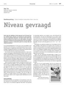 Jaap Top  Niveau gevraagd NAW 5/3 nr. 2 juni 2002