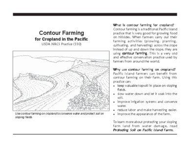 Contour Farming for Cropland in the Pacific USDA NRCS Practice (330)
