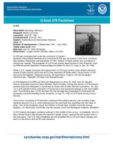 Microsoft Word - U-576 one pager LH.doc