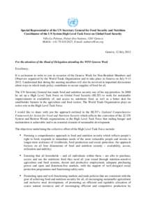 David Nabarro letter to WTO Geneva Week for non-Res