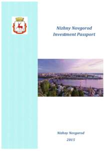 Nizhny Novgorod Investment Passport Nizhny Novgorod