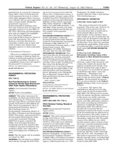 Federal Register / Vol. 67, No[removed]Wednesday, August 14, [removed]Notices generally has no concern for exposures below 100% of the cPAD because the cPAD represents the level at or below which daily aggregate dietary exp