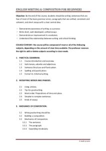 Linguistics / Communication design / Creative writing / Literature / Preposition and postposition / Adverb / Essay / Science / Writing / Parts of speech / Language