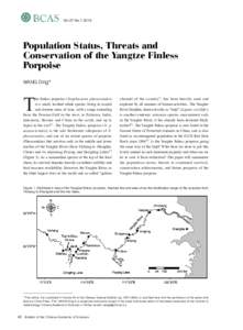BCAS  Vol.27 No[removed]Population Status, Threats and Conservation of the Yangtze Finless