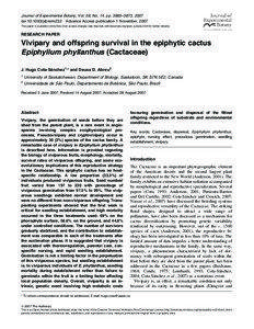 Epiphytes / Plant morphology / Cacti / Plant reproduction / Vivipary / Epiphyllum phyllanthus / Epiphyllum / Rhipsalis / Germination / Biology / Botany / Seeds