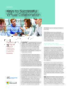 Keys to Turning Deployment into Adoption 1WHITEPAPER Keys to Successful Virtual Collaboration