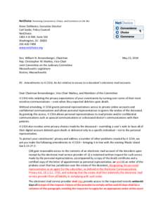 NetChoice	
  Promoting	
  Convenience,	
  Choice,	
  and	
  Commerce	
  on	
  the	
  Net	
   Steve	
  DelBianco,	
  Executive	
  Director	
   Carl	
  Szabo,	
  Policy	
  Counsel	
   NetChoice	
   1401	
