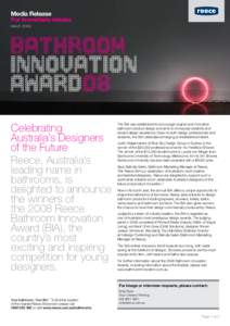 Media Release For immediate release March 2009 Celebrating Australia’s Designers