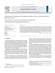 Journal of Process Control–822  Contents lists available at SciVerse ScienceDirect Journal of Process Control journal homepage: www.elsevier.com/locate/jprocont