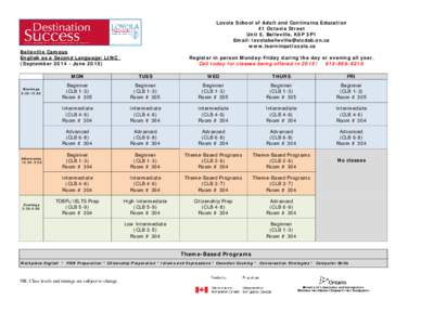 Canadian English Language Proficiency Index Program / Combat Logistics Battalion 5 / Combat Logistics Battalion 1 / Education in Canada