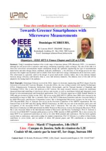 Institute of Electrical and Electronics Engineers / Electronic engineering / Microwave / IEEE Microwave and Wireless Components Letters / IEEE Microwave Theory and Techniques Society / Engineering / Technology