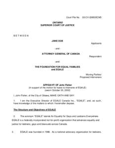 Court File No.  02-CV-226505CM3 ONTARIO SUPERIOR COURT OF JUSTICE