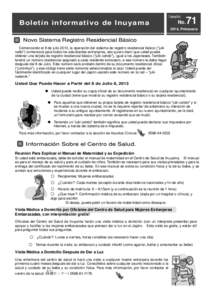 Español  Boletín informativo de Inuyama 71