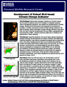 Systems ecology / Species distribution / Ecology / Climate / Biology / Ecological indicator / Evaluation