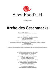 Arche Deckblatt August2012