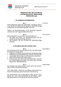 Gemeinde Ingenbohl 6440 Brunnen Reglementsammlung[removed]Reglement über die Verwaltung