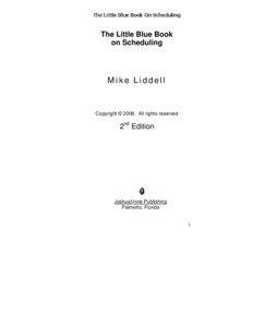 The Little Blue Book on Scheduling Edition2