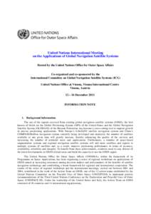 Transport / Satellite navigation / GNSS applications / United Nations Office for Outer Space Affairs / United Nations Committee on the Peaceful Uses of Outer Space / Galileo / Positioning system / Beidou navigation system / UNSW School of Surveying and Spatial Information Systems / Satellite navigation systems / Spaceflight / Technology