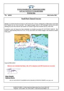 POOLE HARBOUR COMMISSIONERS LOCAL NOTICE TO MARINERS POOLE HA No[removed]