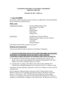 Building code / California Green Building Standards Code / Energy law / Building engineering / California Energy Code / California Building Standards Code / Green building / CEC / California Energy Commission