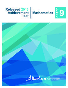 Mathematics  GRADE Released 2013 Achievement