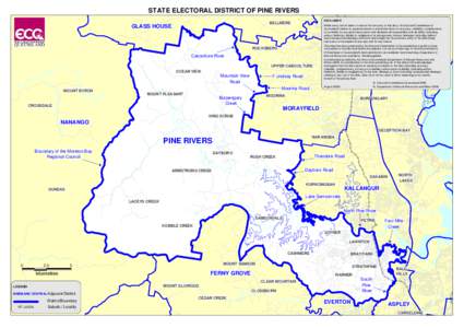 STATE ELECTORAL DISTRICT OF PINE RIVERS DISCLAIMER BELLMERE BELLMERE BELLMERE