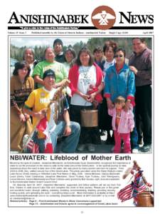 Volume 19 Issue 3  Published monthly by the Union of Ontario Indians - Anishinabek Nation Single Copy: $2.00