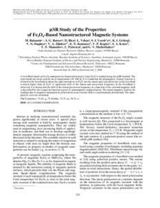 ISSN, JETP Letters, 2008, Vol. 88, No. 3, pp. 210–213. © Pleiades Publishing, Ltd., 2008. Original Russian Text © M. Balasoiu, S.G. Barsov, D. Bica, L. Vekas, S.I. Vorob’ev, K.I. Gritsaj, V.N. Duginov, V.