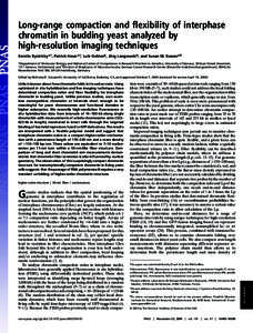 Long-range compaction and flexibility of interphase chromatin in budding yeast analyzed by high-resolution imaging techniques Kerstin Bystricky*†, Patrick Heun*‡, Lutz Gehlen§, Jo¨rg Langowski§, and Susan M. Gasse