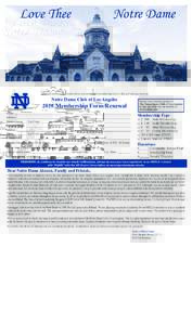 Love Thee			  Notre Dame Detach photo of The Golden Dome and return your membership form in this self-mailing envelope.