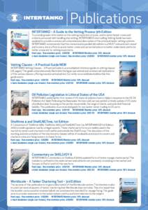 Worldscale / Oil tanker / Vetting / Discounting / E-book / Business / Knowledge / Tankers / International Association of Independent Tanker Owners / Terminology