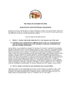 Crime in the United States / Robert Robideau / Peltier / Anna Mae Aquash / Jencks Act / American Indian Movement / Indigenous rights / Leonard Peltier