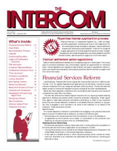THE  INTERCOM VOL. 10, NO. 1 AUGUST 1999 – JANUARY 2000