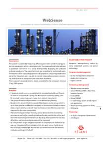 WEBSENSE  WebSense Development of a Facility Monitoring System by using new generation equipment  Description