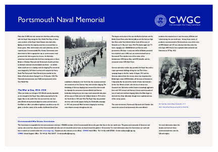 portsmouth_Layout[removed]:27 Page 1  Portsmouth Naval Memorial More than 45,000 men and women lost their lives while serving  The largest naval action of the war, the Battle of Jutland, saw the